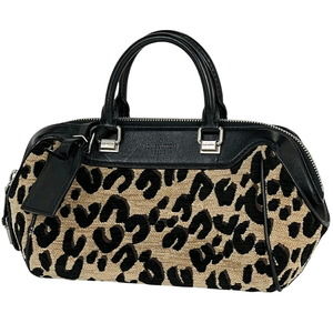 Louis Vuitton Monogram Leopard Handbag Beige Black